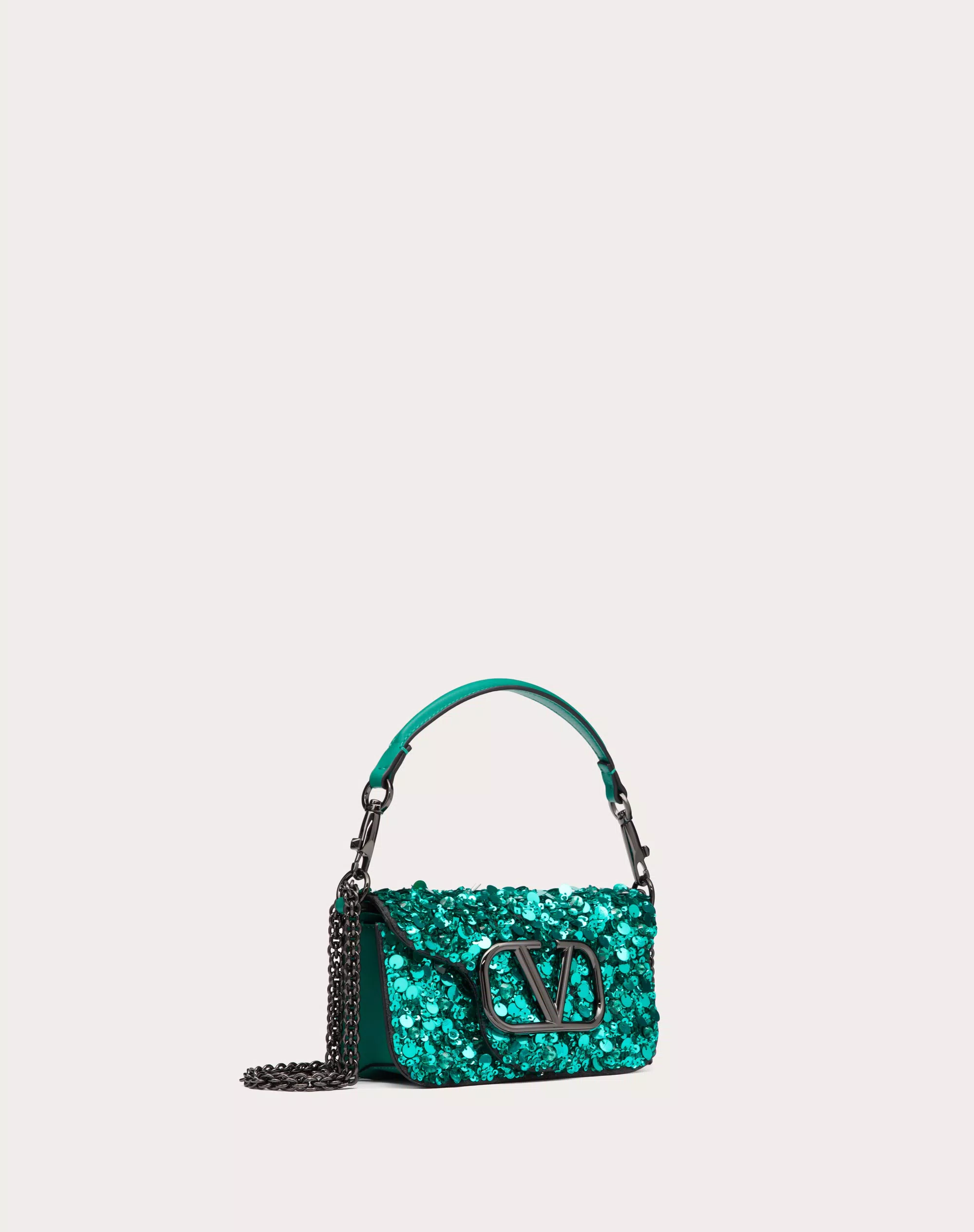 SMALL LOCÒ SHOULDER BAG WITH 3D EMBROIDERY